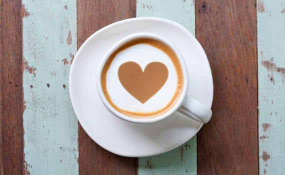 Cup of coffee with heart