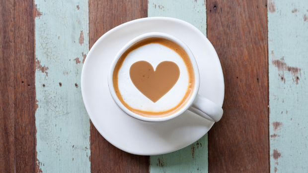 Cup of coffee with heart