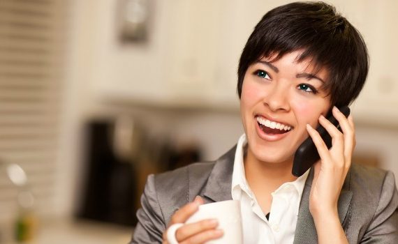 Woman talking on the phone