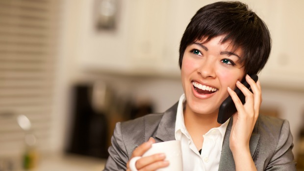 Woman talking on the phone