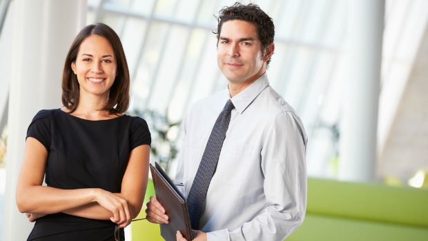 Man and woman in an office