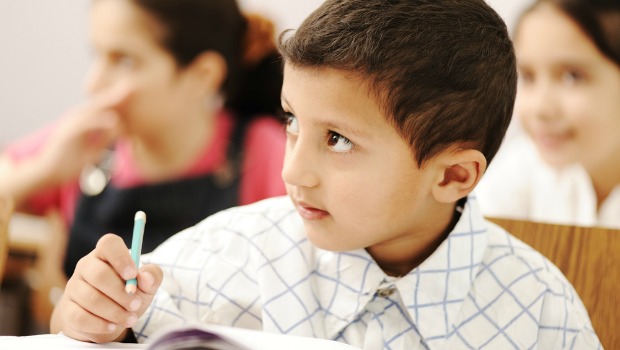 Kids learning at school