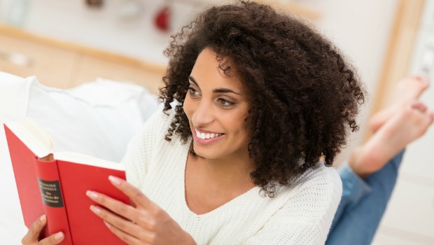 Woman reading a book