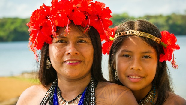 Happy people in Panama