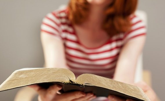 Woman reading a book