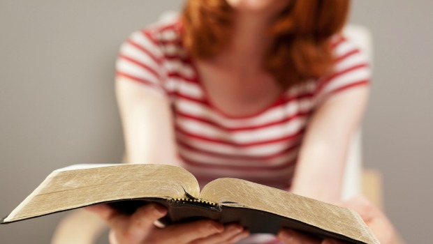 Woman reading a book