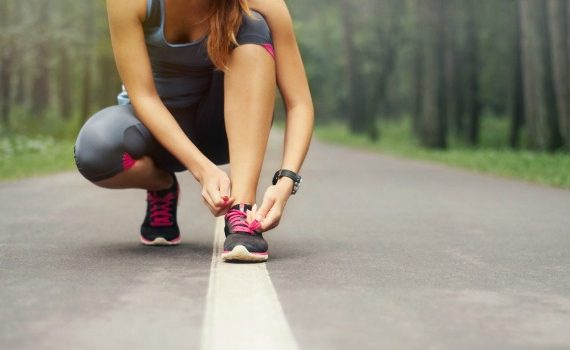 Woman going for a run