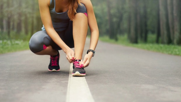 Woman going for a run