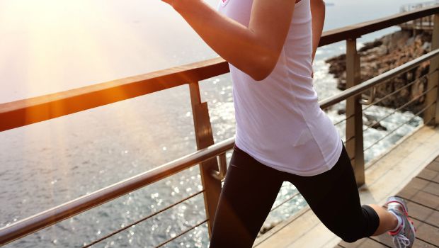 Healthy woman running