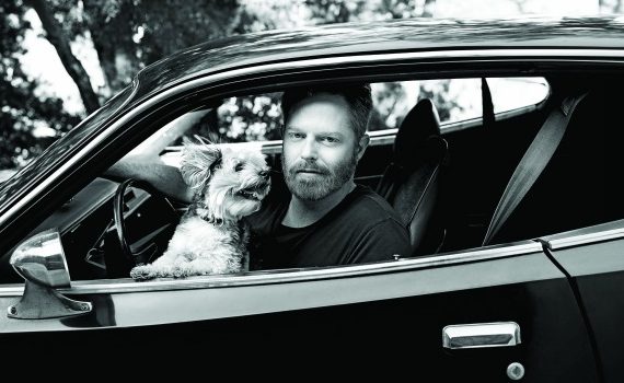 Jesse Tyler Ferguson with his dog