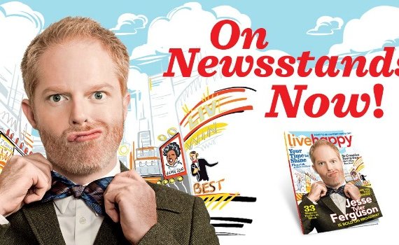 Jesse Tyler Ferguson on the cover of Live Happy magazine