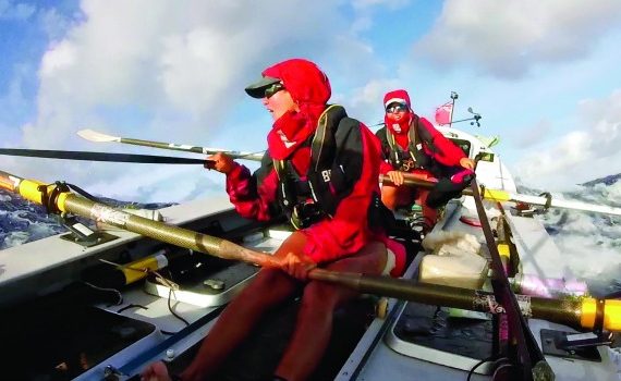 Coxless Crew Rowing the Pacific