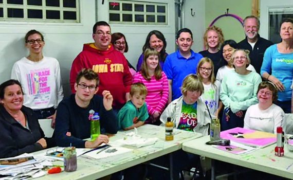 Art class for special needs students