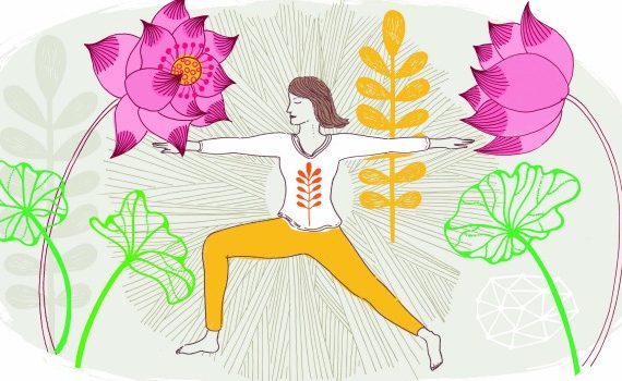 Warrior II yoga pose