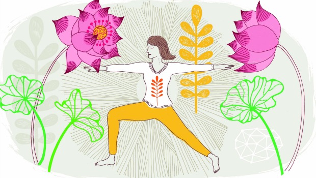 Warrior II yoga pose