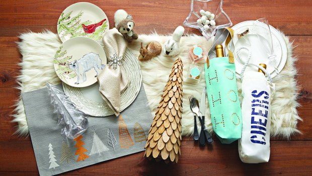 Beautiful objects laid out on a dining table.