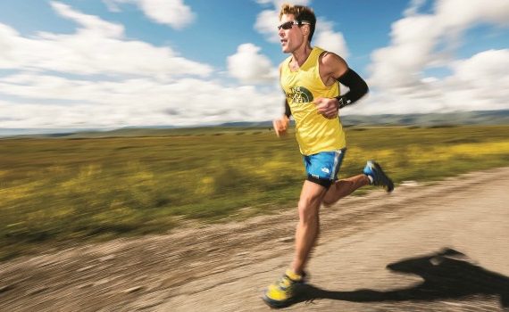 Dean Karnazes running an ultramarathon.