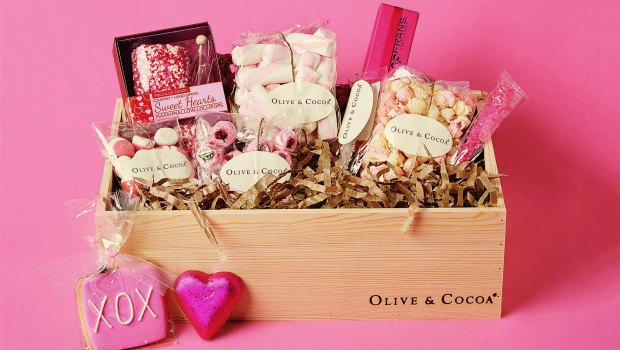 Olive and Cocoa Valentines Gift Basket