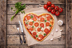 Heart-shaped Pizza