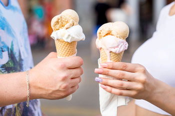 Sharing ice cream