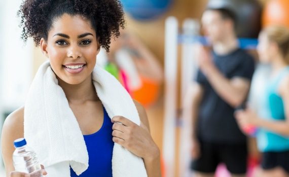 Woman at the gym.