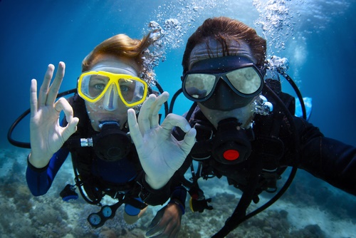 Person scuba diving