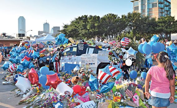 Gifts at Dallas police station