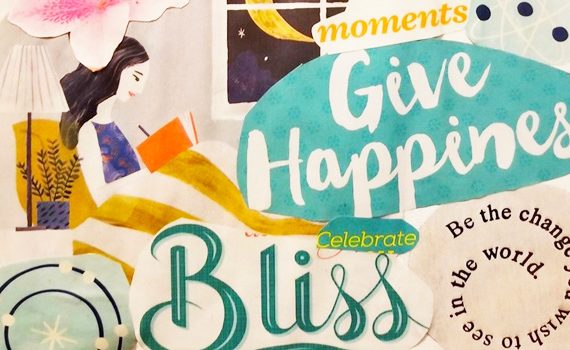 Collage of Live Happy magazine images
