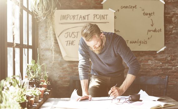 Man working in a creative office.