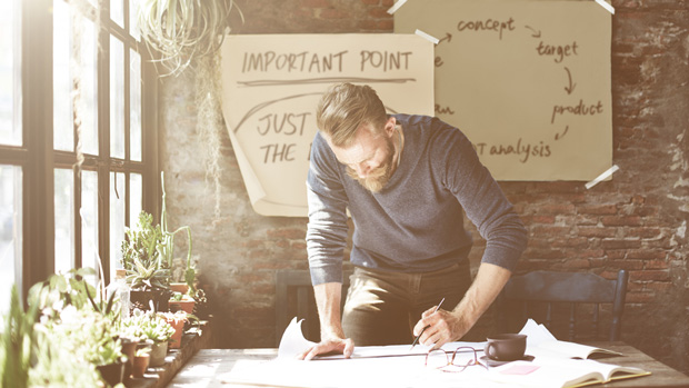 Man working in a creative office.