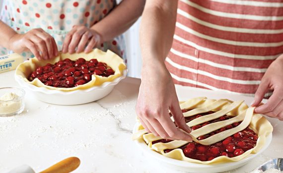 Two women baking together