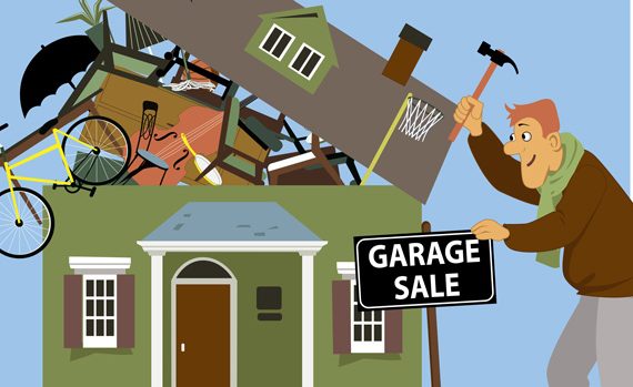 House having garage sale