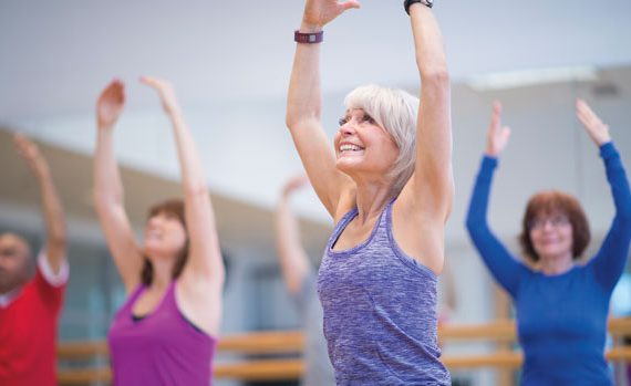 Women in fitness Class