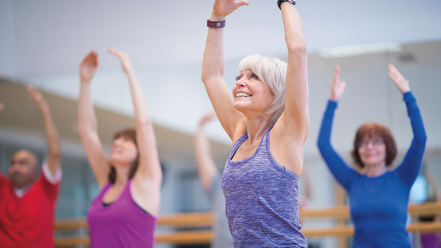 Women in fitness Class