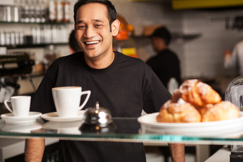 Happy barista