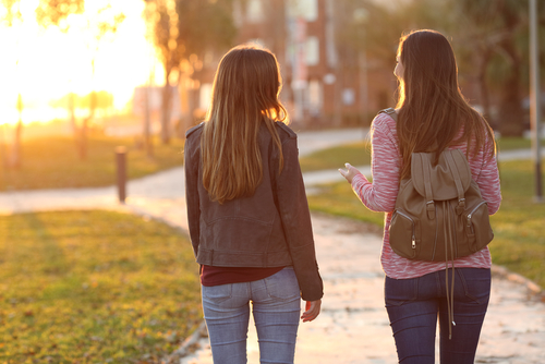 Two friends talking