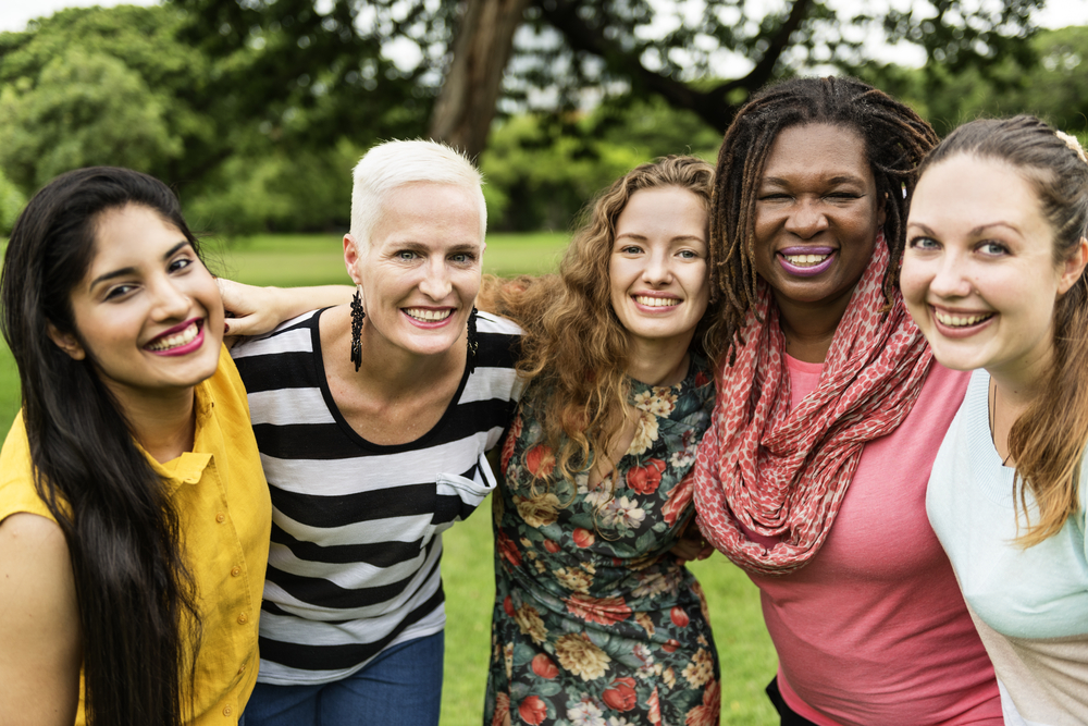 Group of Women Socialize Teamwork Happiness Concept