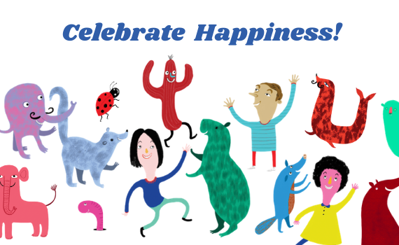 A community celebrating happiness