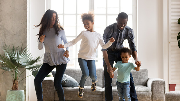 A family spending time together